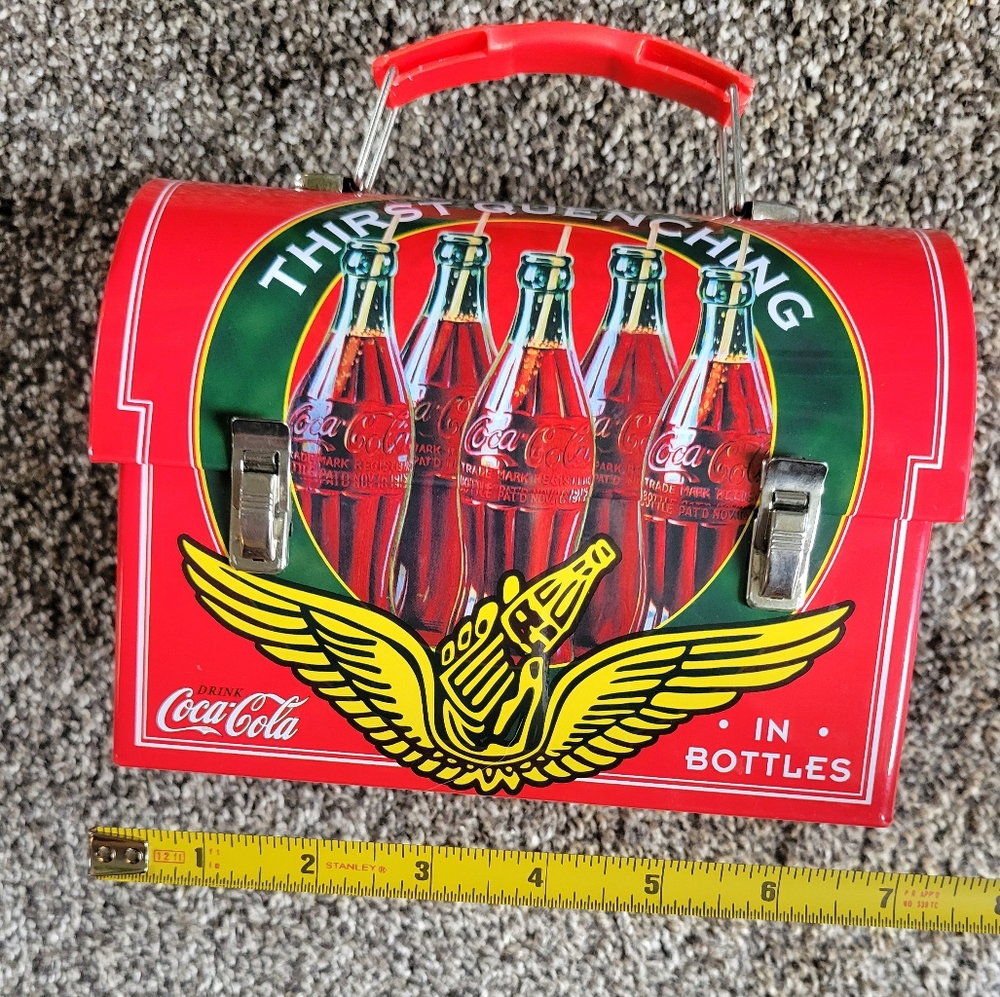 Coca cola tin box with lid and handle - Picture 8 of 10